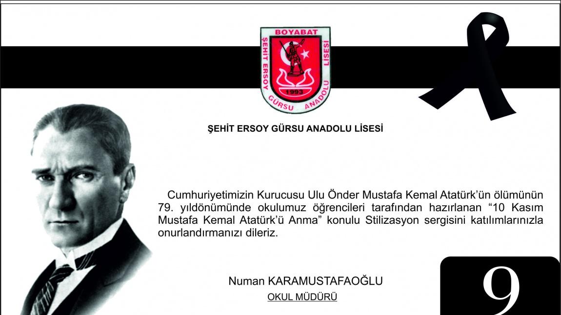 10 Kasım Atatürk'ü Anma Stilizasyon Sergisi Açıldı